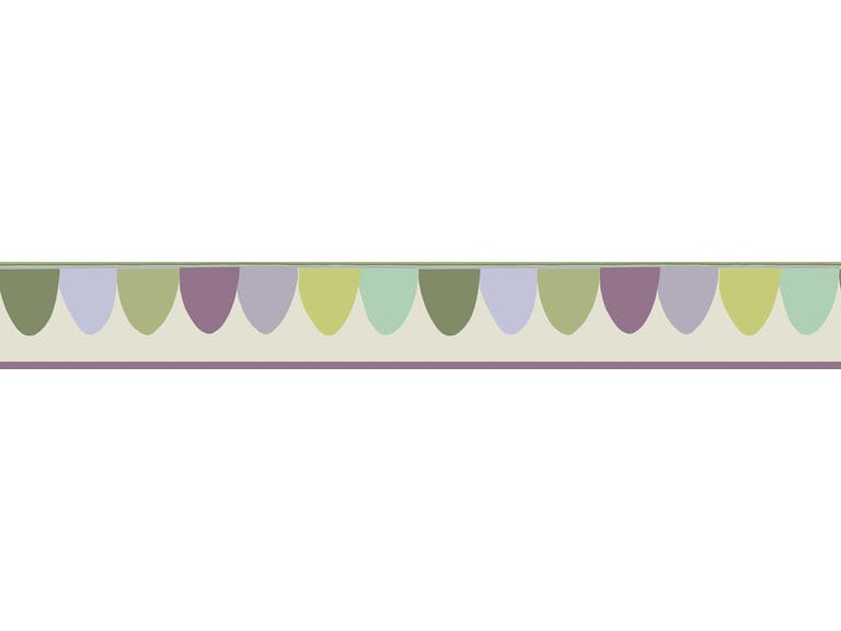 Cole & Son WP: Whimsical Scaramouche Border 103/8028.CS.0 Purple & Green