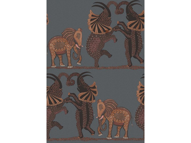 Cole & Son WP: Ardmore Safari Dance 109/8040.CS.0 Charcoal & Reds