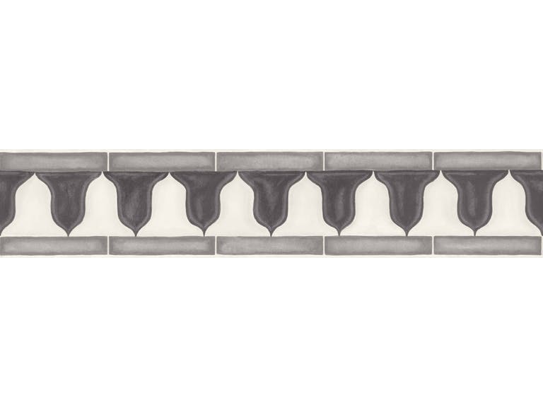 Cole & Son WP: Martyn Lawrence Bullard Zellige Border 113/12038.CS.0 Soot & Snow