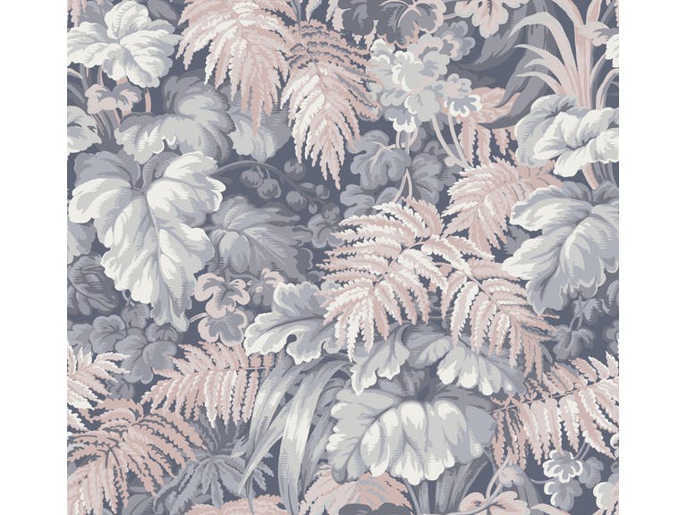 Cole & Son WP: Martyn Lawrence Bullard Royal Fernery 113/3010.CS.0 Slate Blue & Blush Pink