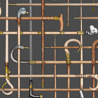 Cole & Son WP: Fornasetti Bastoni 114/14028.CS.0 Charcoal