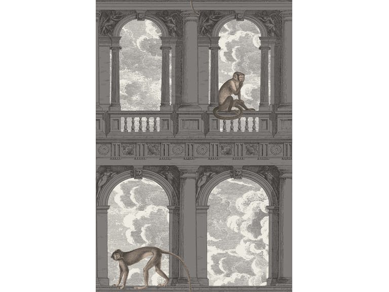 Cole & Son WP: Fornasetti Procuratie Con Vista 114/8016.CS.0 Soot & Snow
