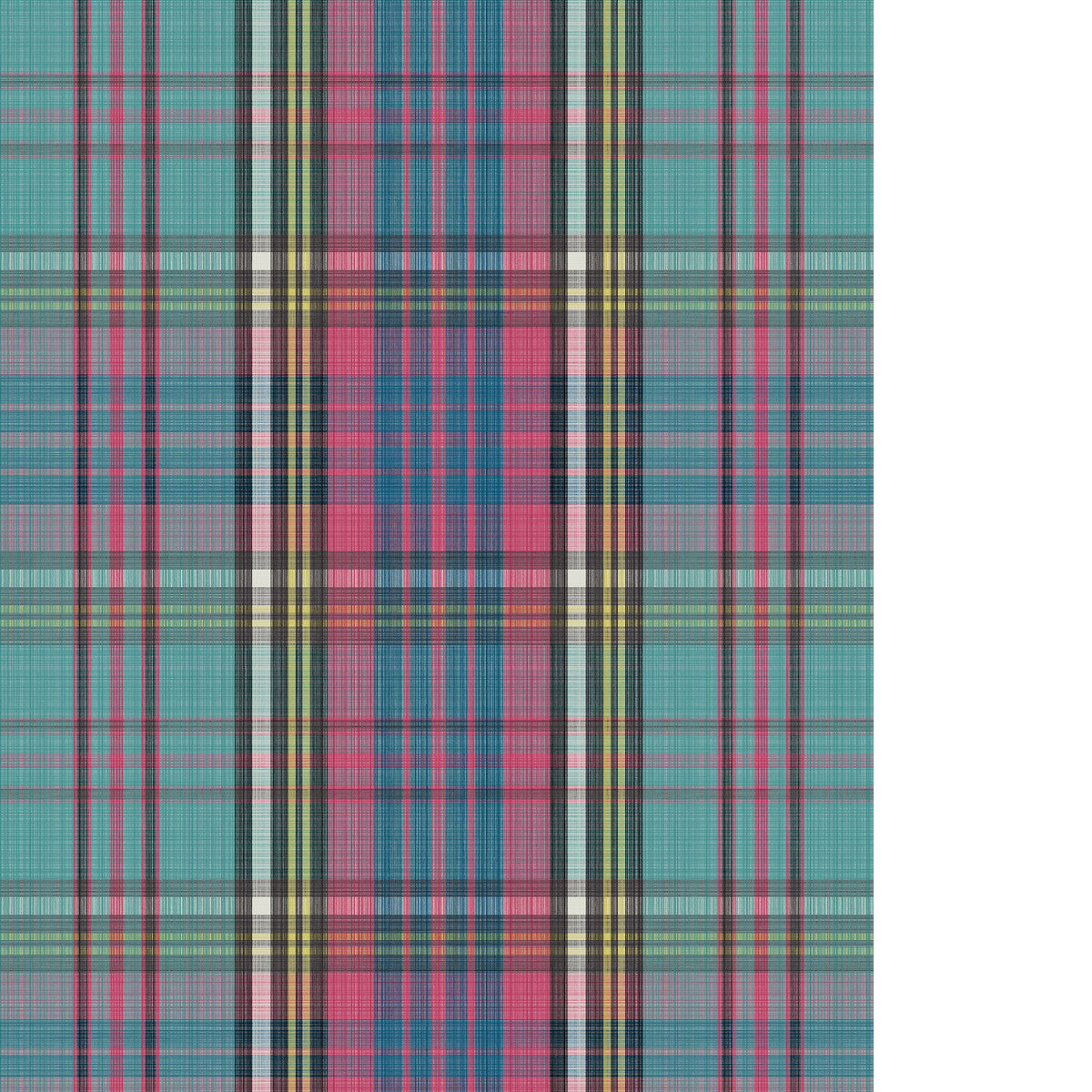 COLE & SON MACANDREAS TARTAN CYAN