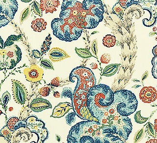 Scalamandre: Cumbria Hand Block Print SC 0004 16603 Multi on Cream