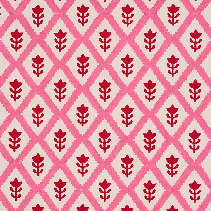 Molly Mahon for Schumacher: Buti Hand Block Print 179231 Pink