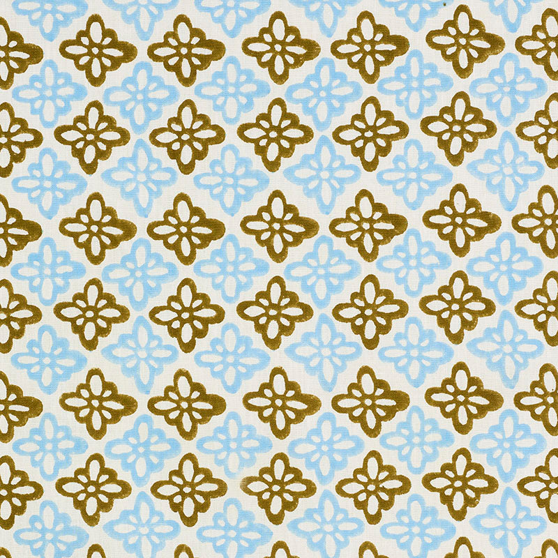 Molly Mahon for Schumacher: Pattee Hand Block Print 179302 Khaki
