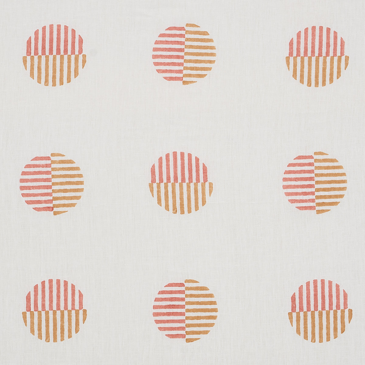 Schumacher: Ando Hand Block Print 180001 Rust & Ochre