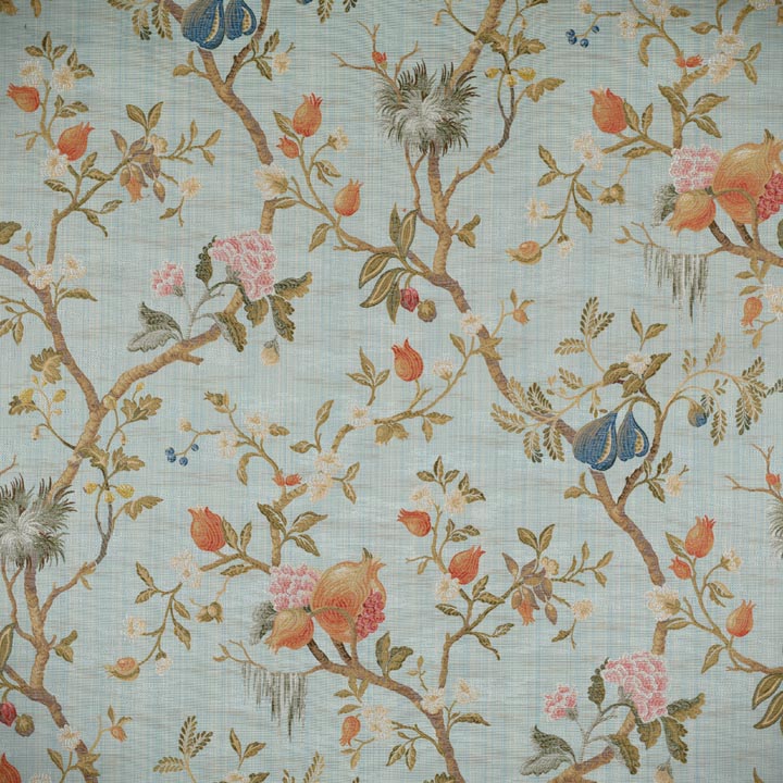 Scalamandre: Melograno CL 0005 26464 Multi on Sky Blue