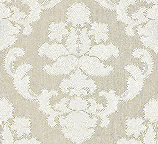 Scalamandre: Cornelia Damask Embroidery SC 0002 27160 Flax
