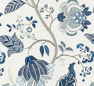Scalamandre: Palampore Embroidery SC 0002 27175 Porcelain