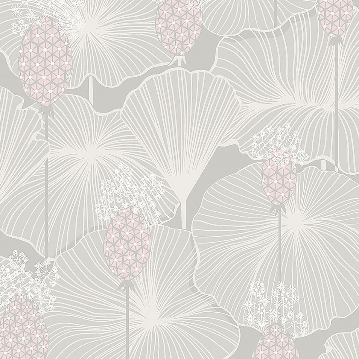 Schumacher WP: Umbrella Leaves 3120 Grey