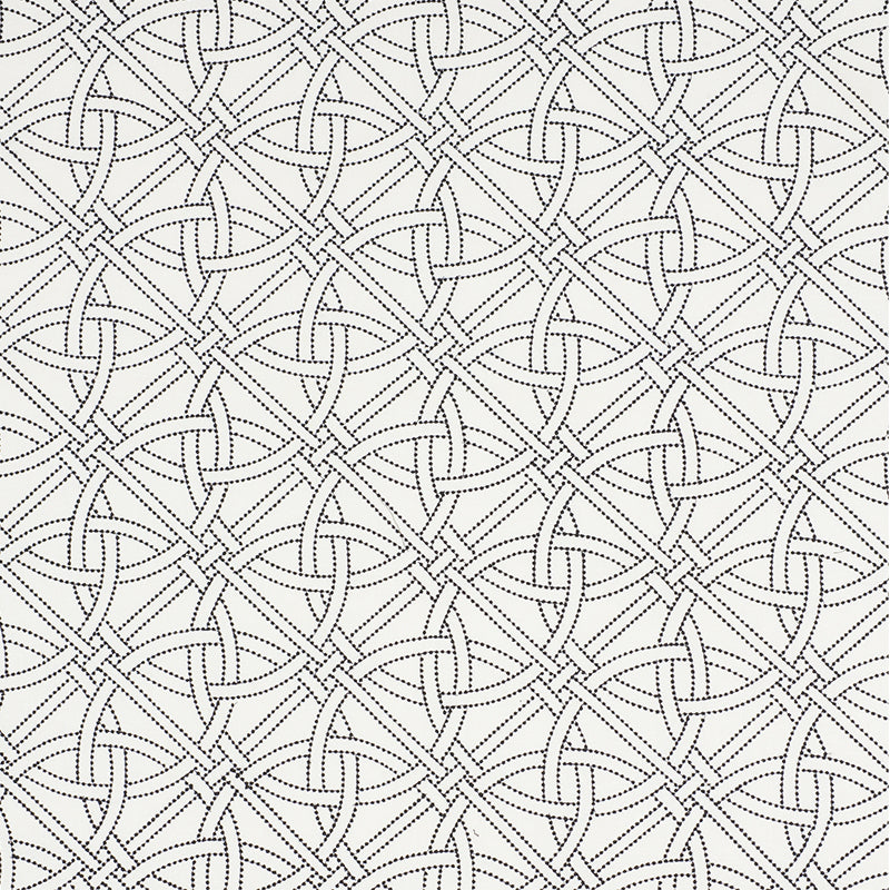 Schumacher: Durance Embroidery 55695 Black & White