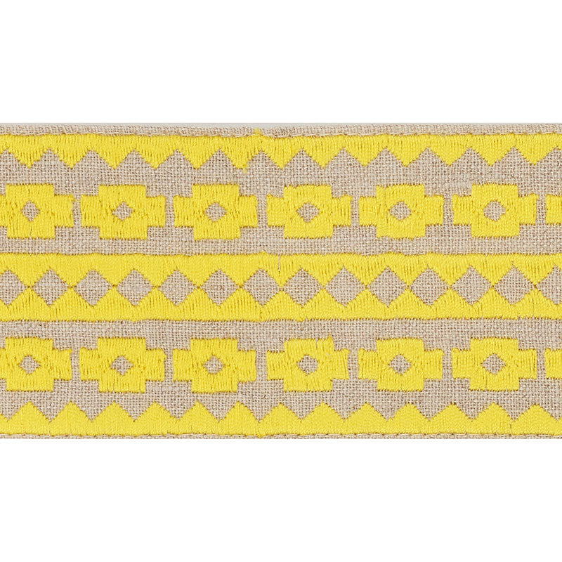 Schumacher: Talitha Tape 70645 Yellow on Natural