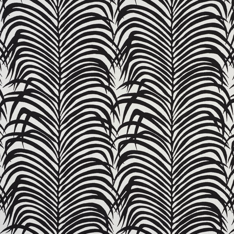 Schumacher: Zebra Palm Indoor/Outdoor 73173 Black