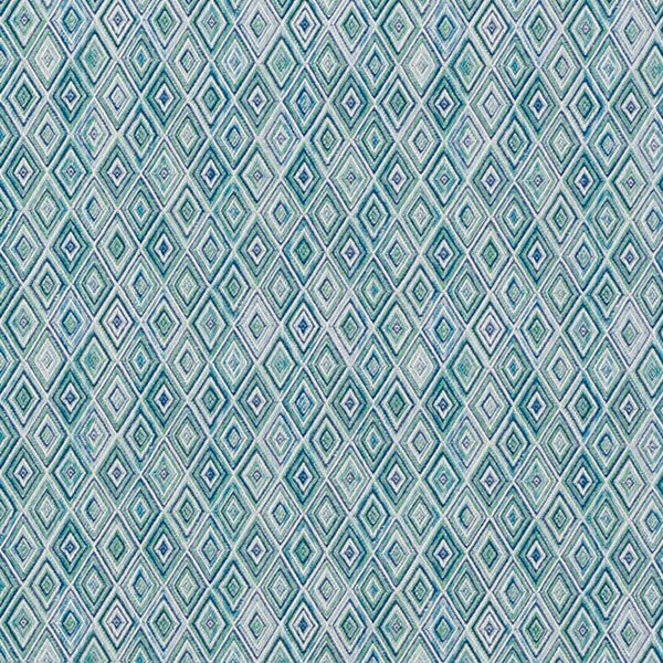 Schumacher: Diamond Strie Indoor/Outdoor 75920 Peacock