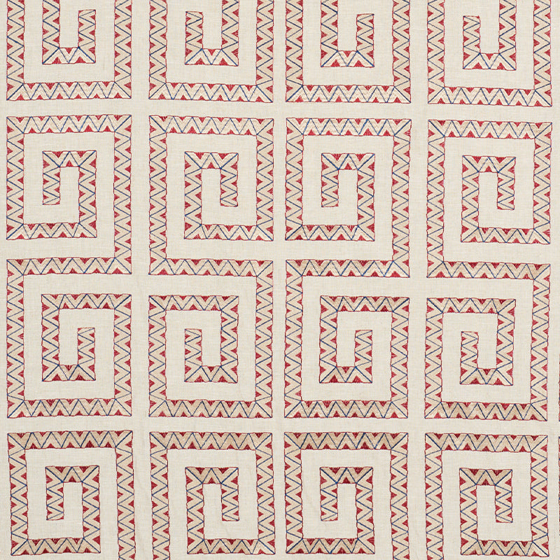 Schumacher: Prado Embroidery 76072 Red