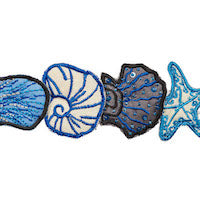 Schumacher: Sea Treasures Tape 77260 Blue