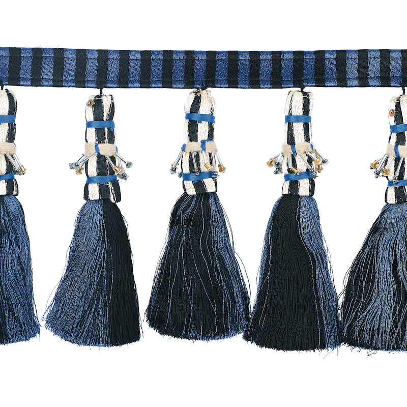 Schumacher: Antony Tassel Trim 79600 Blue & Black