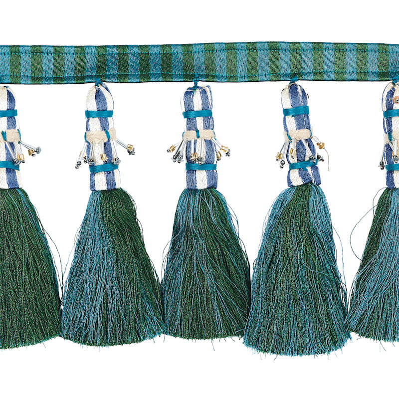 Schumacher: Antony Tassel Trim 79601 Peacock & Green
