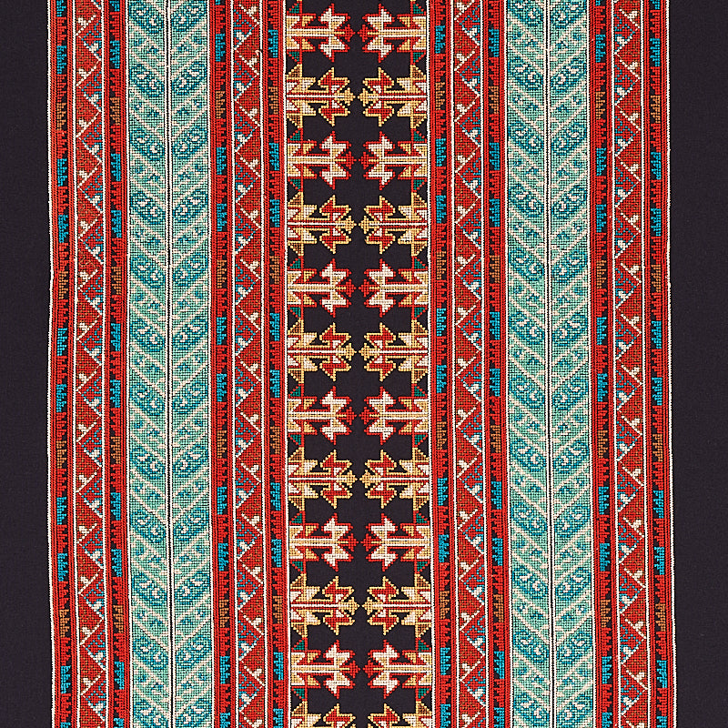 Schumacher: Vinka Embroidery 79621 Red & Black