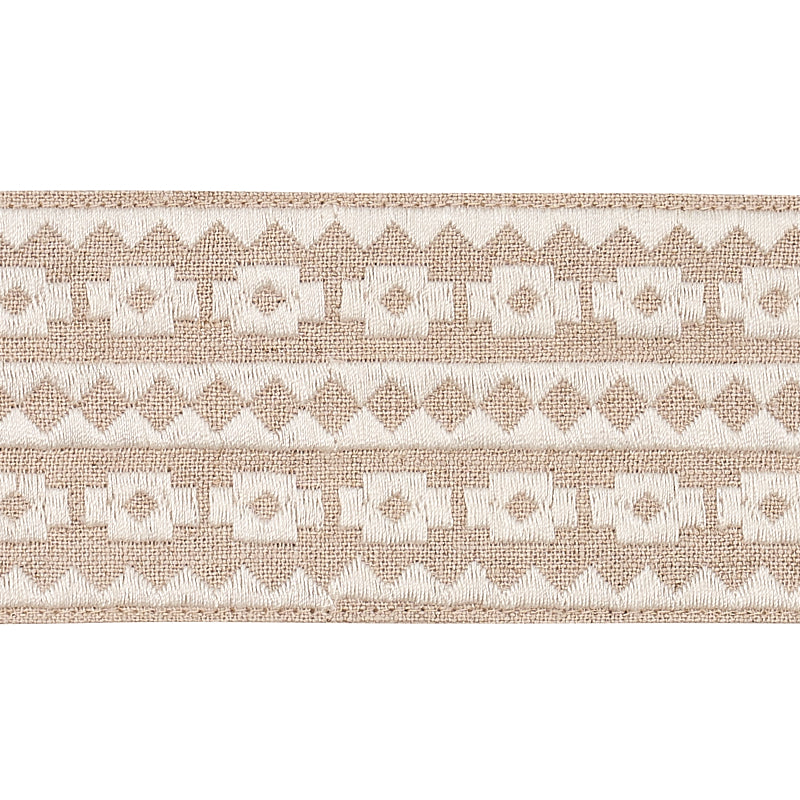 Schumacher: Talitha Tape 79920 Ivory on Natural