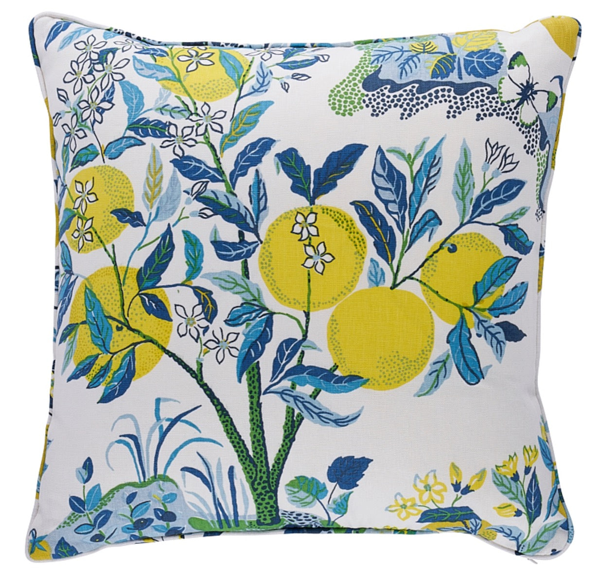 Schumacher: Citrus Garden Pillow 22” X 22” SO17576206 Pool