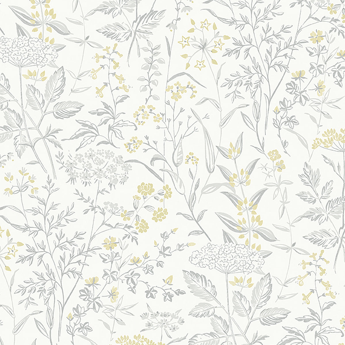 Schumacher WP: Delicate Dance 9337 Grey & Yellow