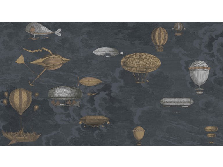 Cole & Son WP: Fornasetti Macchine Volanti 97/1002.CS.0 Midnight