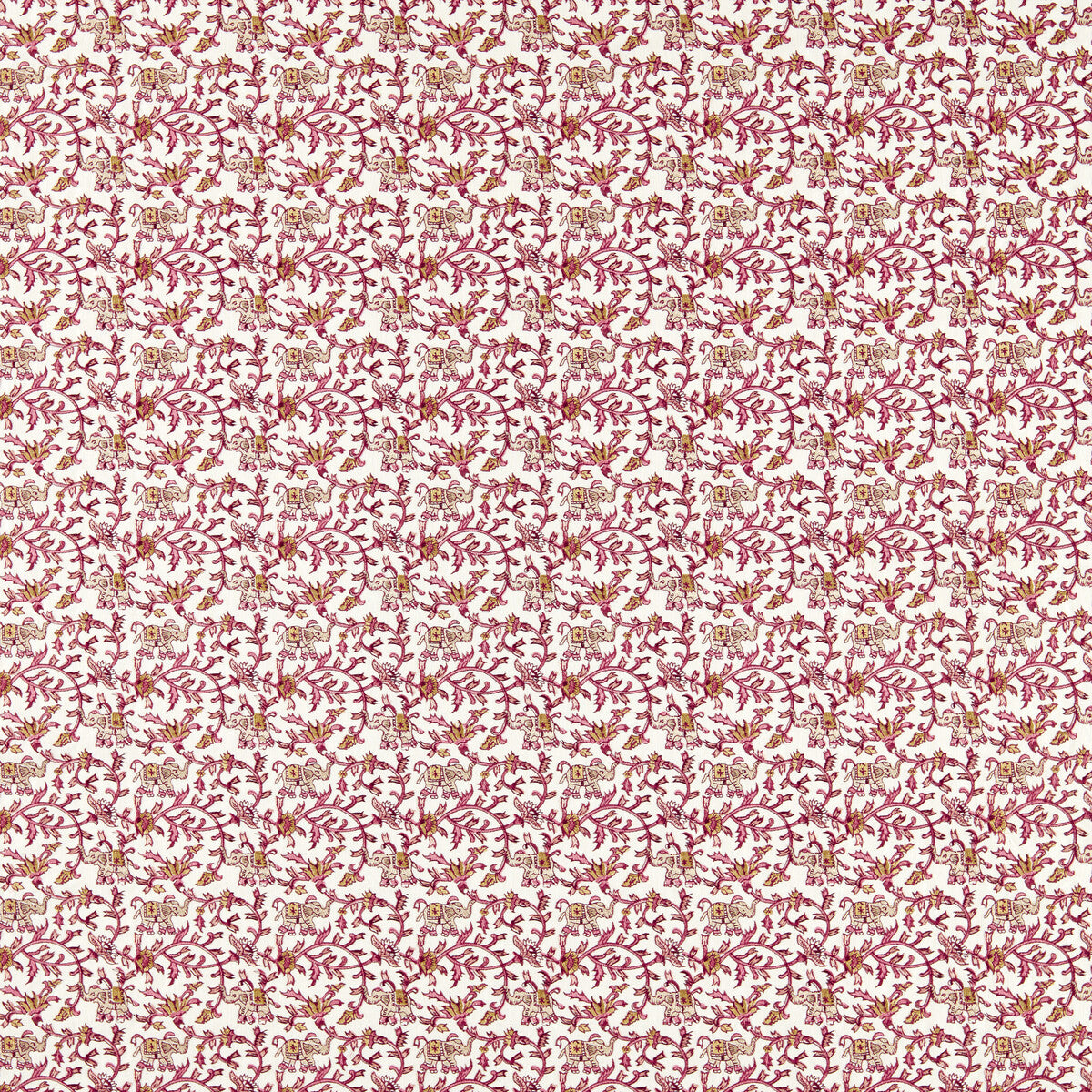 CLARKE AND CLARKE HATHI EMBROIDERY RASPBERRY