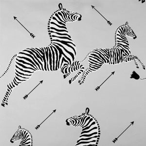 Scalamandre: Zebras Wallpaper SC 0010 WP81388M Silver