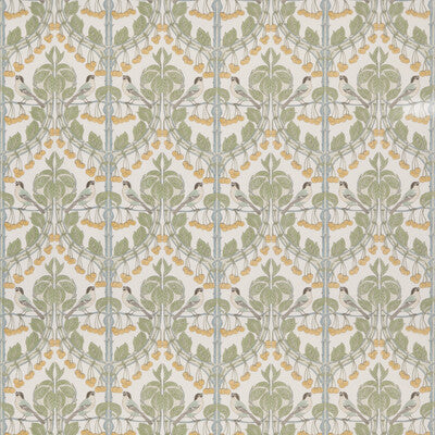 GP&J Baker: Birds & Cherries Cotton BP10967.3.0 Aqua