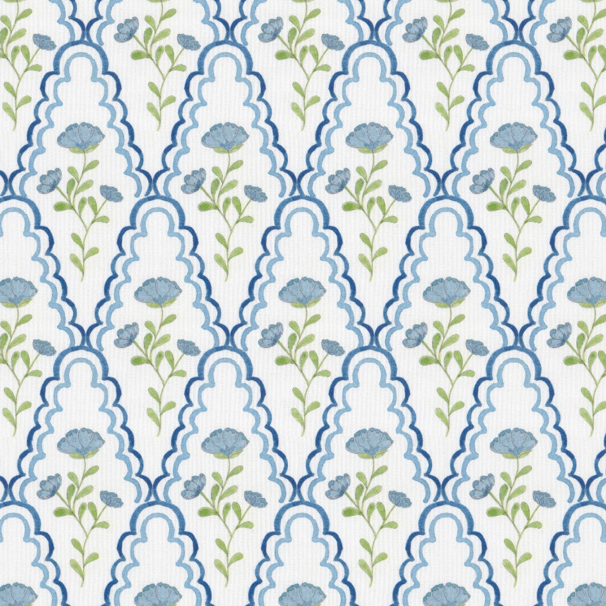 Stout: Scallop Floral 7848-3 Denim