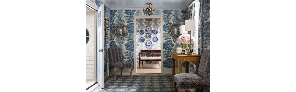 Scalamandre: Central Park Wallpaper WW WP88583D 0002 Light Blue