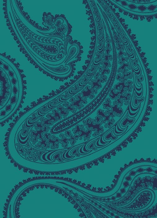 Cole & Son for Lee Jofa: Rajapur F111/10036.CS.0 Ink on Petrol