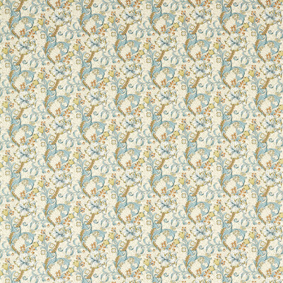 William Morris for Clarke & Clarke: Golden Lily F1677/04.CAC.0 Linen/Teal