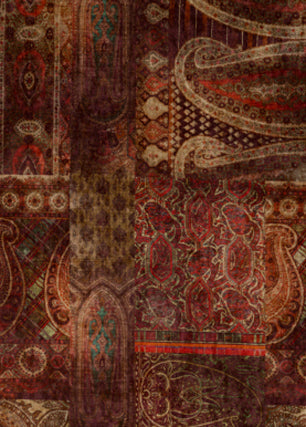 Mulberry Home: Lomond Velvet FD265.V106.0 Red/ Plum