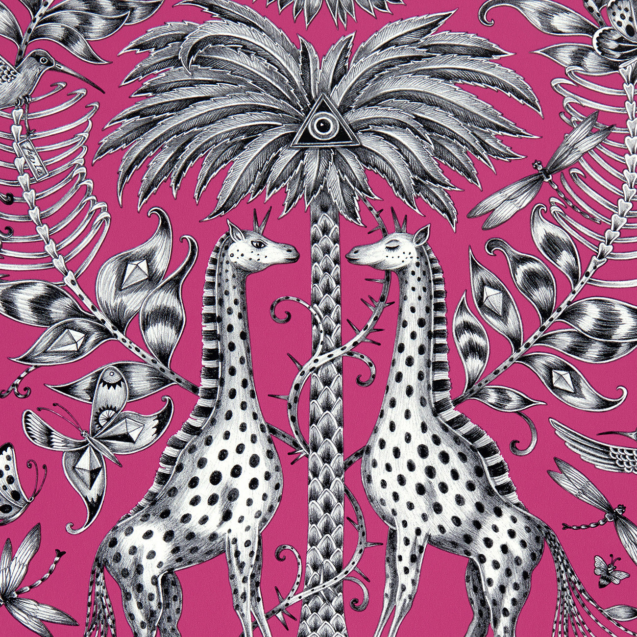 Clarke & Clarke: Kruger Print F1111/04.CAC.0 Magenta