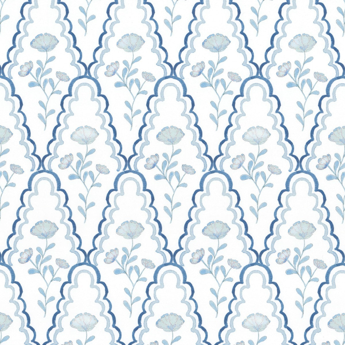 Stout: Scallop Floral WP W7848-2 Harbor