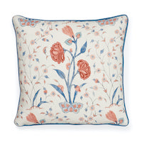 Schumacher: Khilana Floral 20" Pillow SO17833005 Delft & Rose