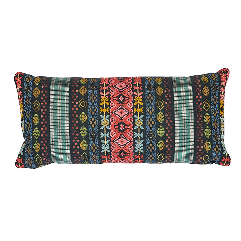 Schumacher: Cosima Embroidery 24" Pillow SO7968118 Carbon Multi