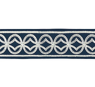 Scalamandre: Athena Embroidered Tape SC 0003 T3305 Navy