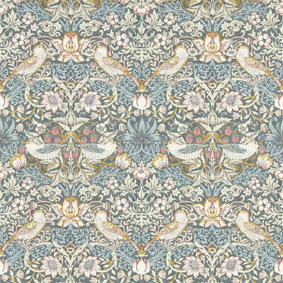 William Morris for Clarke & Clarke: Strawberry Thief WP W0171/05.CAC.0 Slate