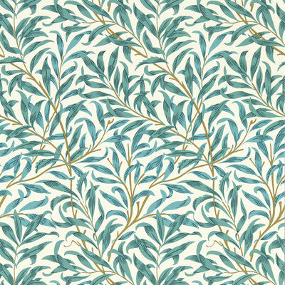 William Morris for Clarke & Clarke: Willow Boughs WP W0172/05.CAC.0 Teal