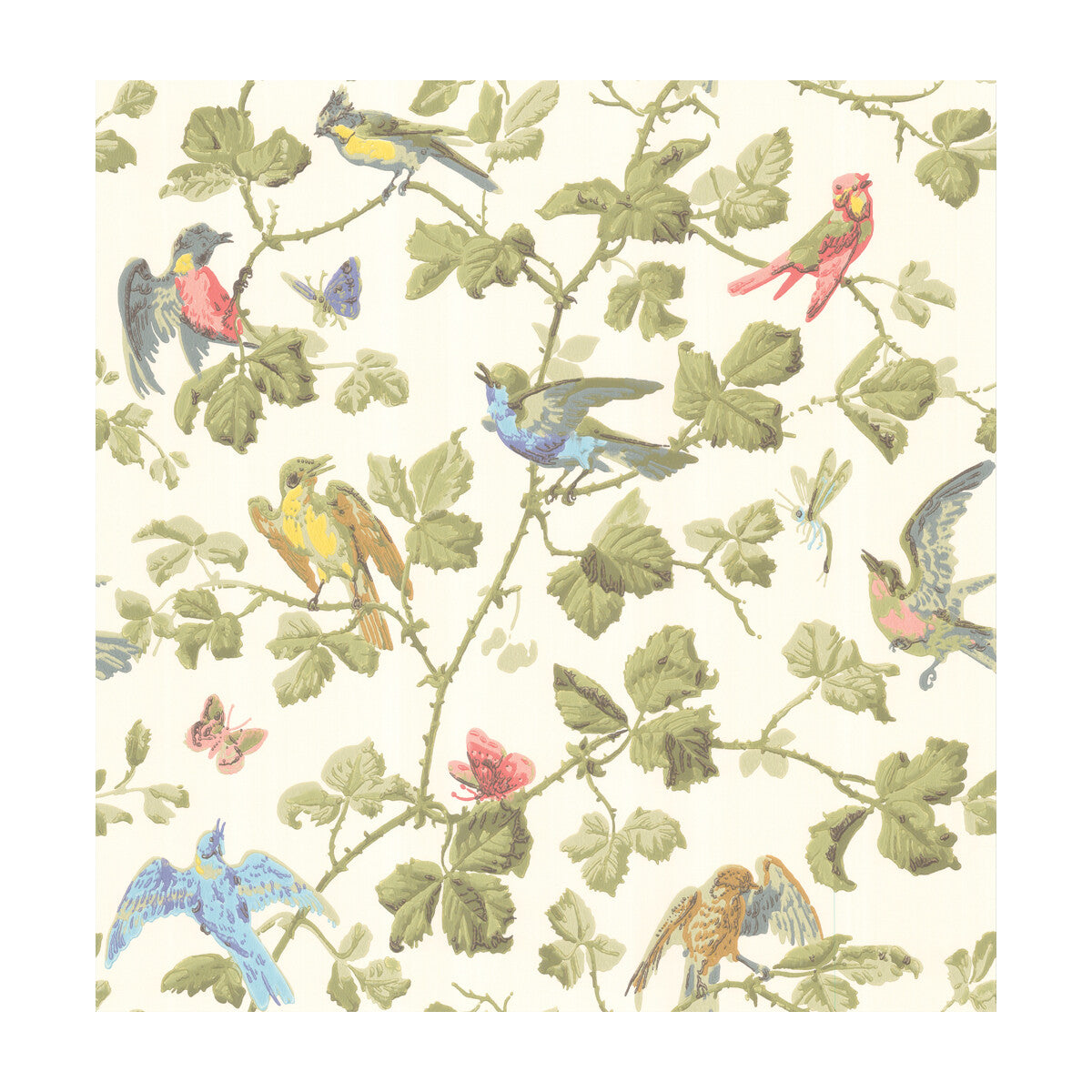 COLE & SON WINTER BIRDS MULTI-COLOURED
