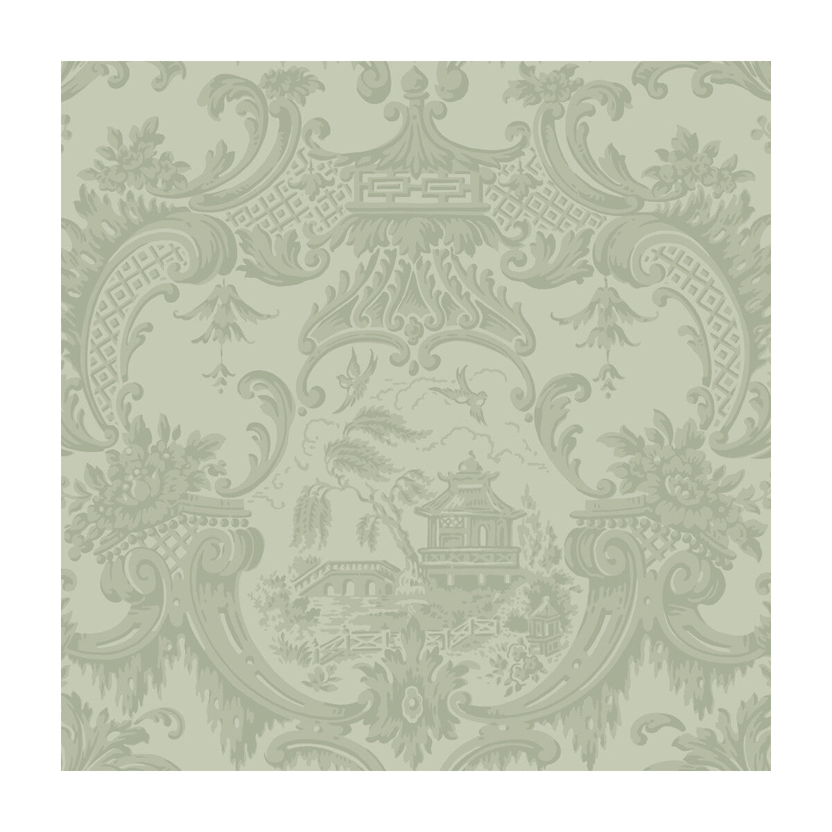COLE & SON CHIPPENDALE CHINA OLIVE