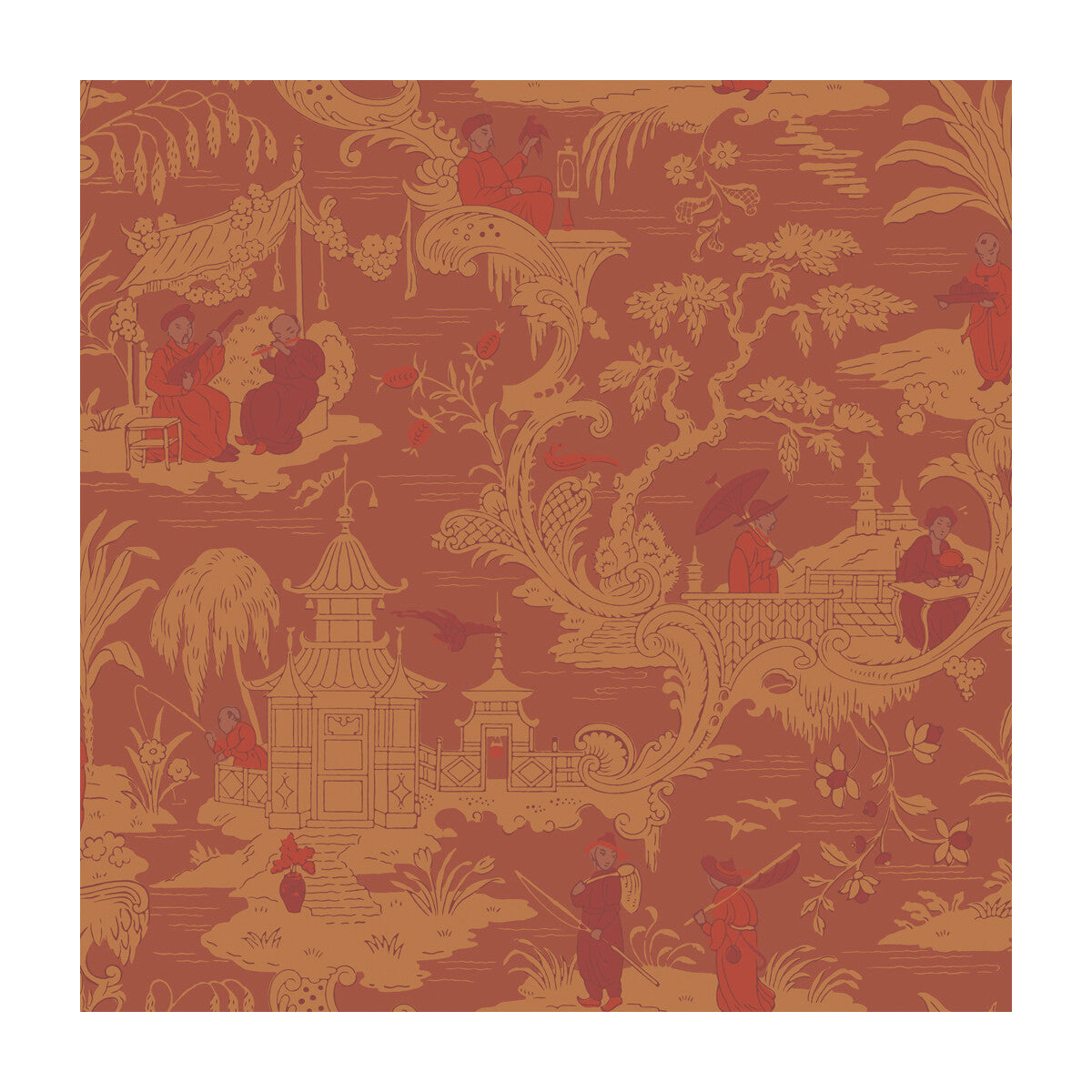 COLE & SON CHINESE TOILE RED