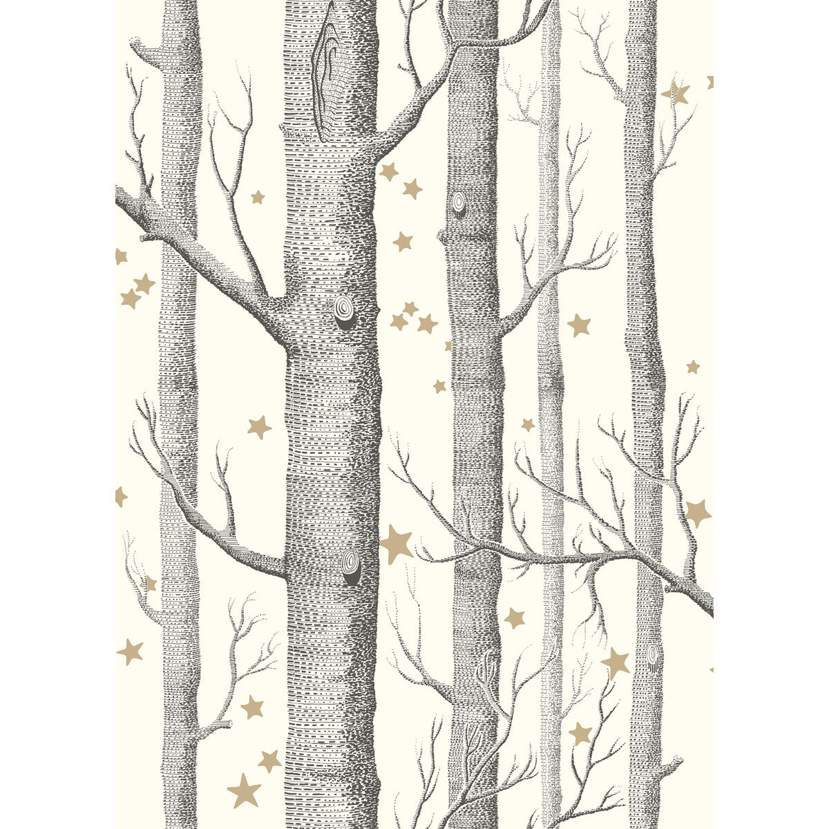 COLE & SON WOODS & STARS BLACK/WHITE