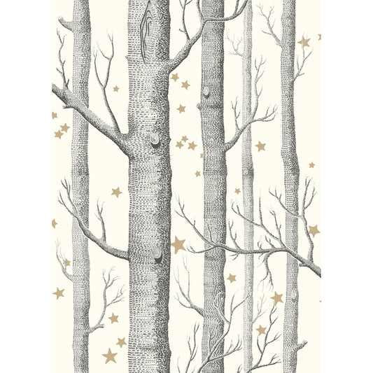 COLE & SON WOODS & STARS BLACK/WHITE