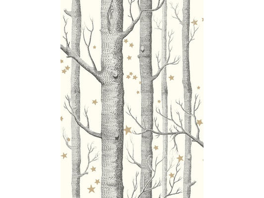 Cole & Son WP: Whimsical Woods & Stars 103/11050.CS.0 Black & White