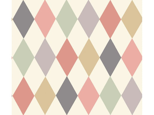 Cole & Son WP: Whimsical Punchinello 103/2009.CS.0 Coral and Green